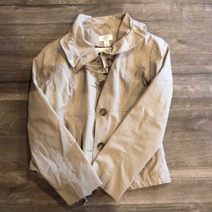LIKE NEW- tan lightweight jacket- Ann Taylor loft